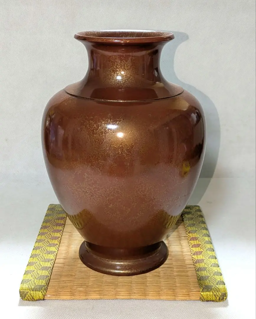 高岡銅器　薄端　花器　在銘　勝峰　華道　鳳凰　工芸品 勝峰作銅製 花瓶