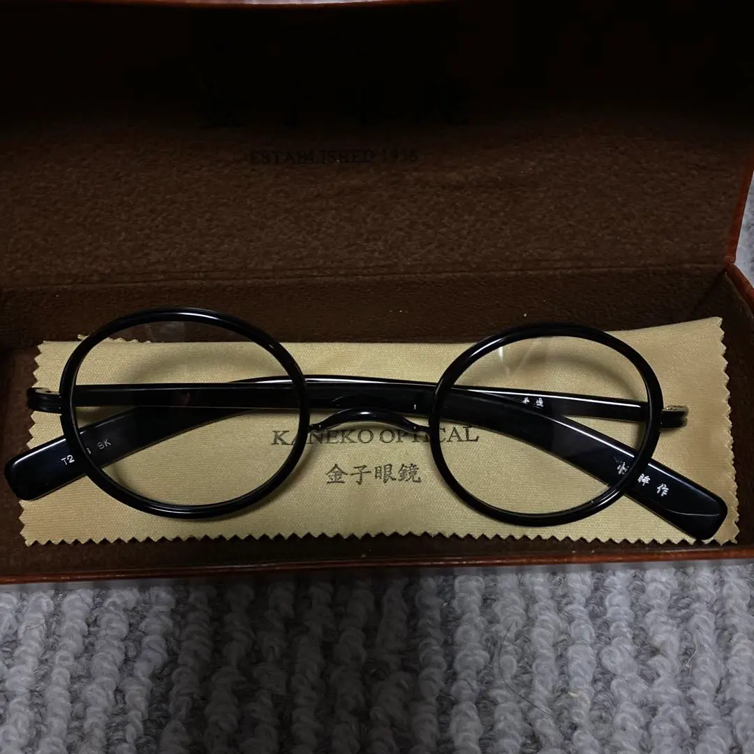 金子眼鏡　メガネ　恒眸作　ベッコウ柄　レンズなし　T226 金子眼鏡メガネ恒眸作ベッコウ柄レンズなしT226