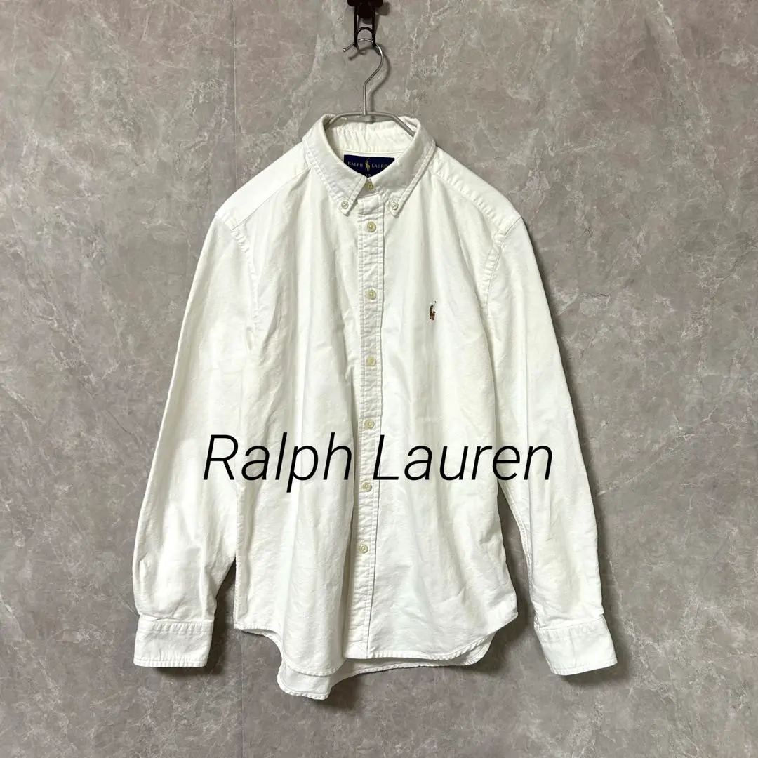 Thumbnail of Ralph Lauren button-down shirt, white, logo embroidery