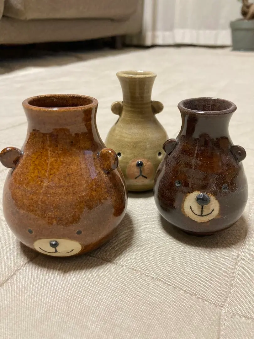 やっちとムーン　つぼっくま　3コセット つぼっクマ(飴釉) - Craft・Gift ヤッチとムーン オンラインショップ