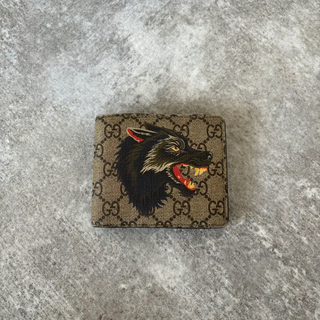 ✨希少✨GUCCI　コインケース　ウルフ　GGスプリーム　ラウンドファスナー　黒 m90739595021_1.jpg?1743813435