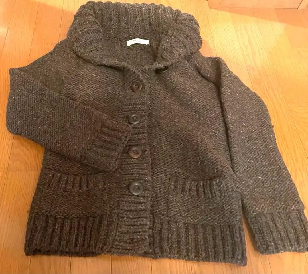 Thumbnail of Adam et Rope Dark Brown Cardigan