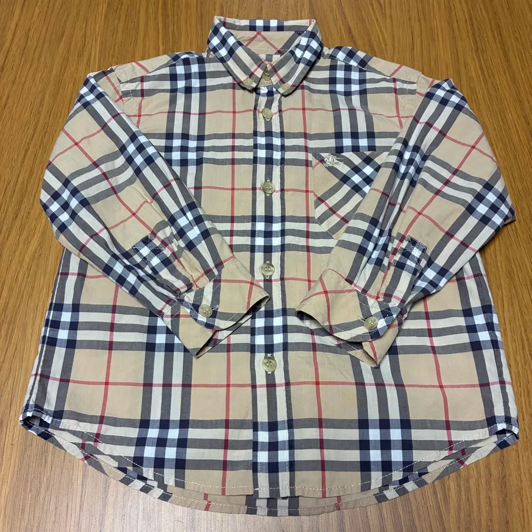Thumbnail of BURBERRY 4Y Check Pattern Long Sleeve Shirt Burberry Shichigosan Kids