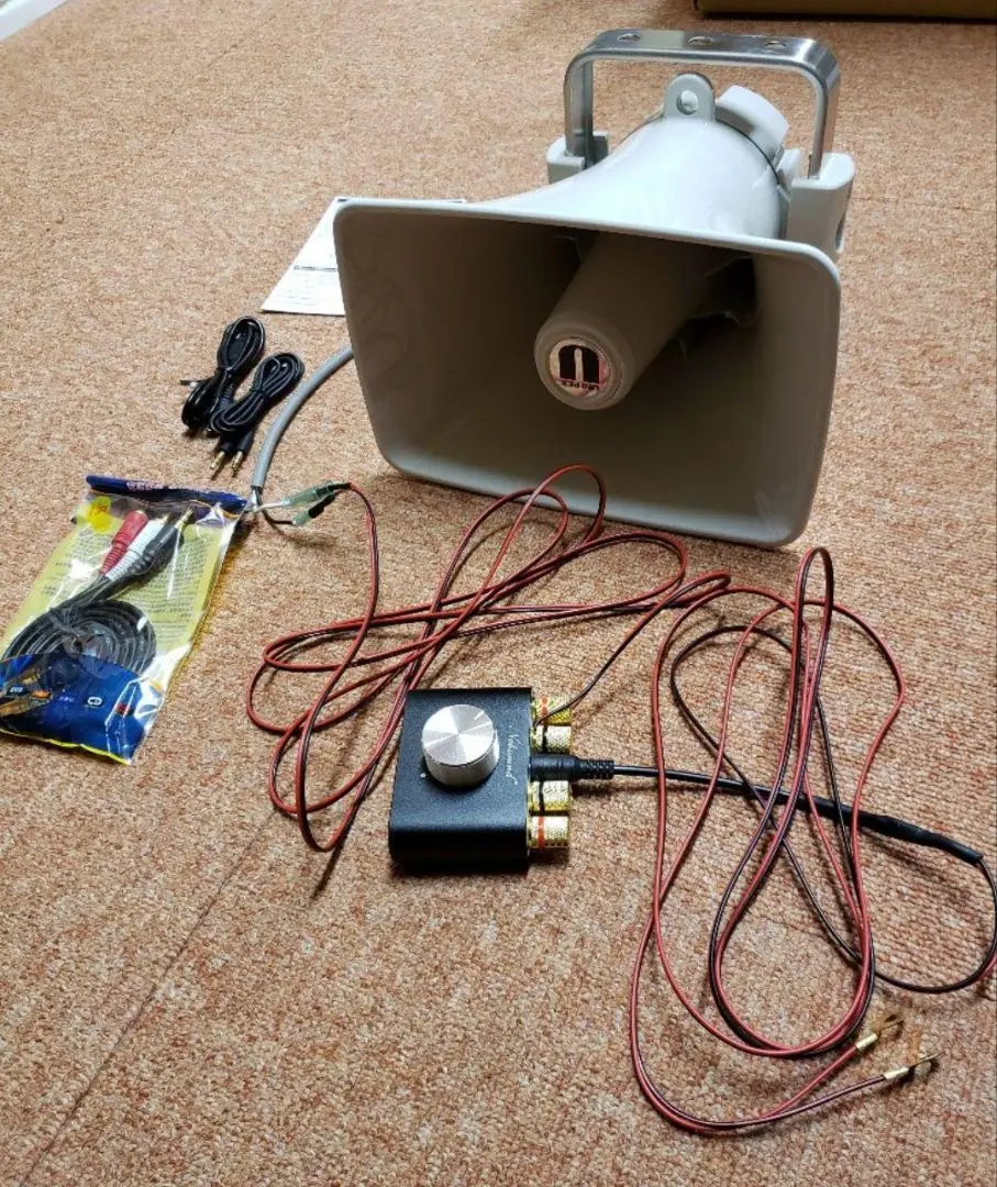 ユニペックス　拡声器　Bluetooth ユニペックス拡声器スピーカー BluetoothアンプセットDC9V～24V