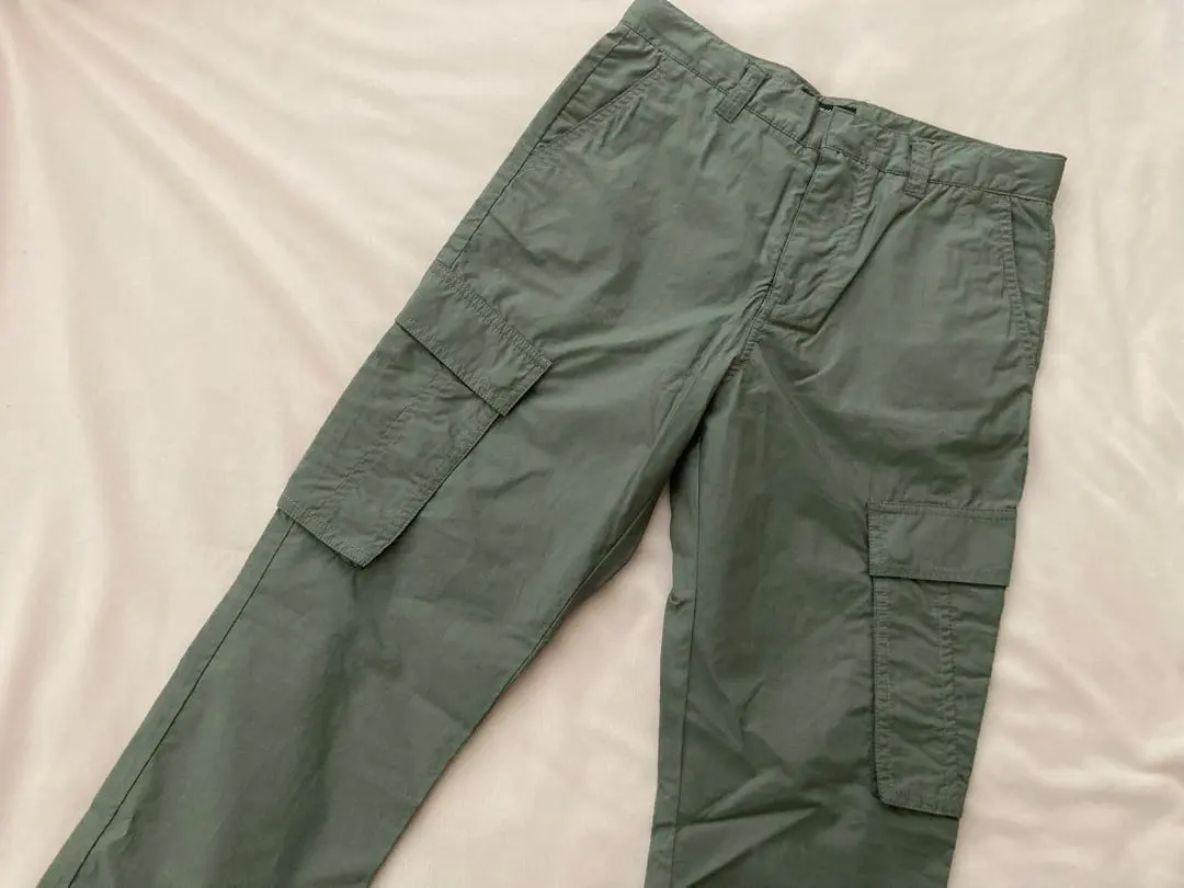 限時降價【未使用】亞曼尼 卡其褲 橄欖綠 142cm 的縮圖