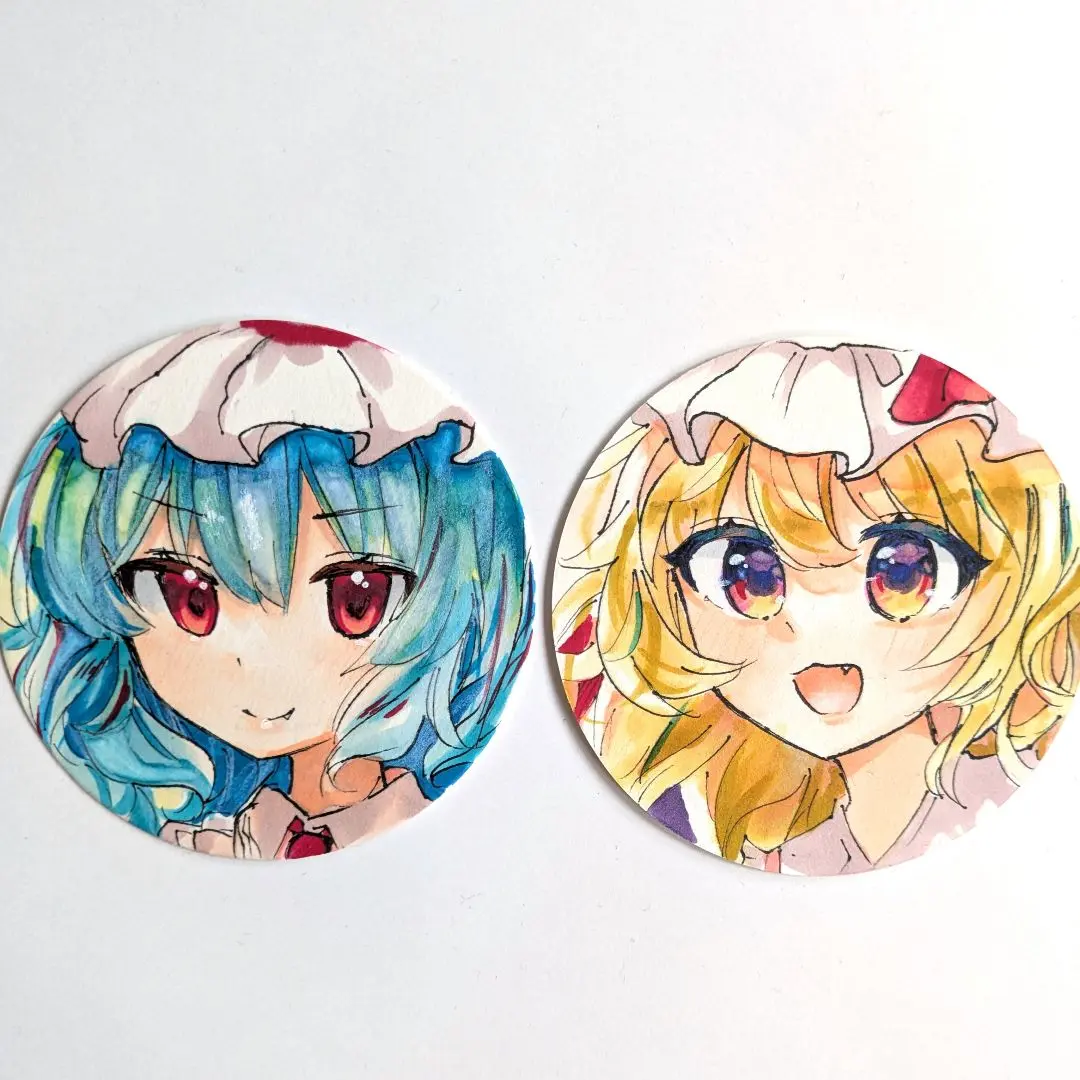 新品未開封　直筆　手描きオリジナルイラスト 色紙　レミリア　スカーレット 東方Project ◇ レミリア・スカーレット ◇ 手描きイラスト 中
