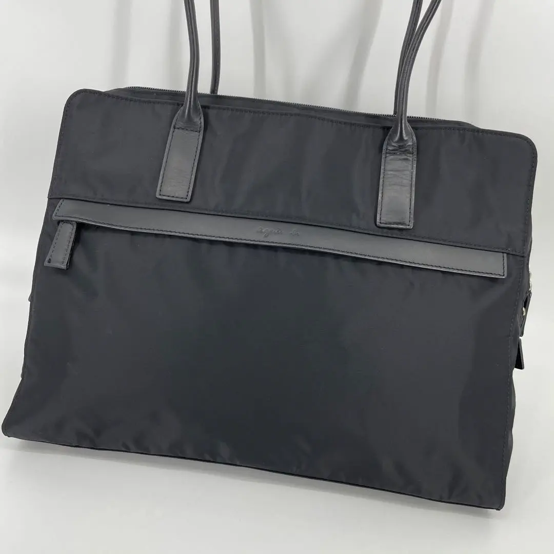 【極美品】アニエスベー 2way レザー ナイロン ビジネスバッグ PC収納可 極美品】アニエスベー 2way レザー ナイロン ビジネスバッグ PC