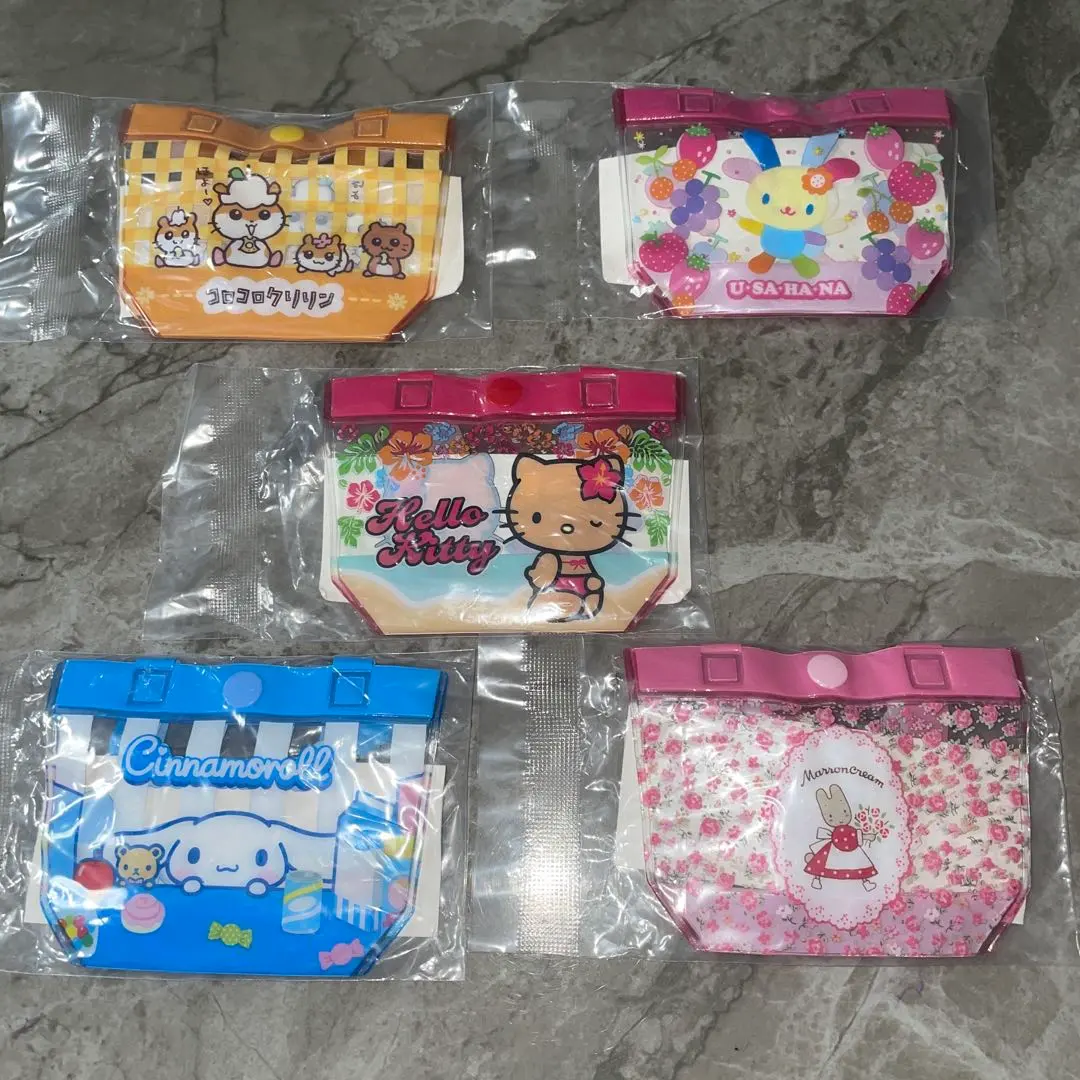 Thumbnail of Sanrio Characters Pool Bag Style Mini Pouch 2 - Complete Set of 5 Types