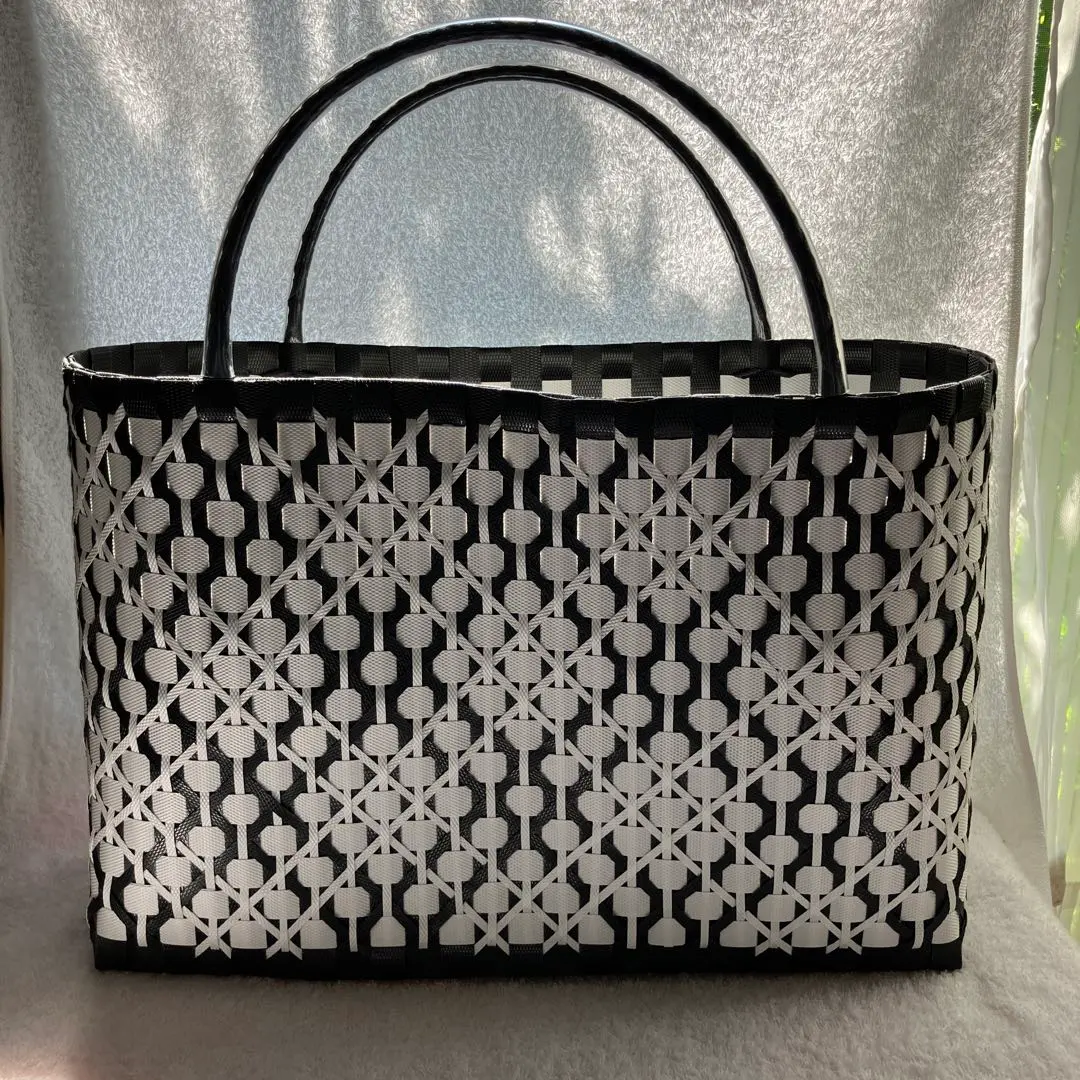 Thumbnail of Large handmade basket bag made with PP band