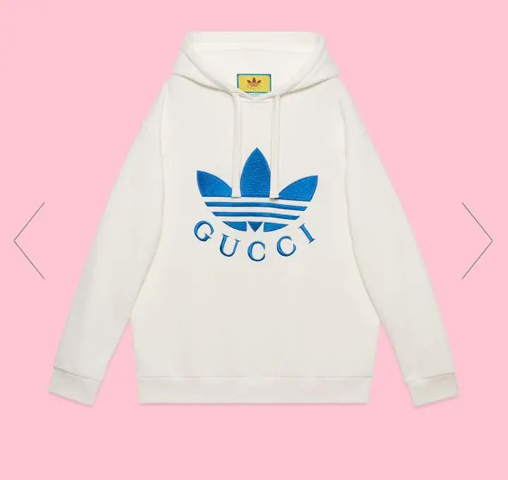 adidas x Gucciスウェット パーカー GUCCI × adidas Wネーム スウェットフーディ パーカー 希少なXL
