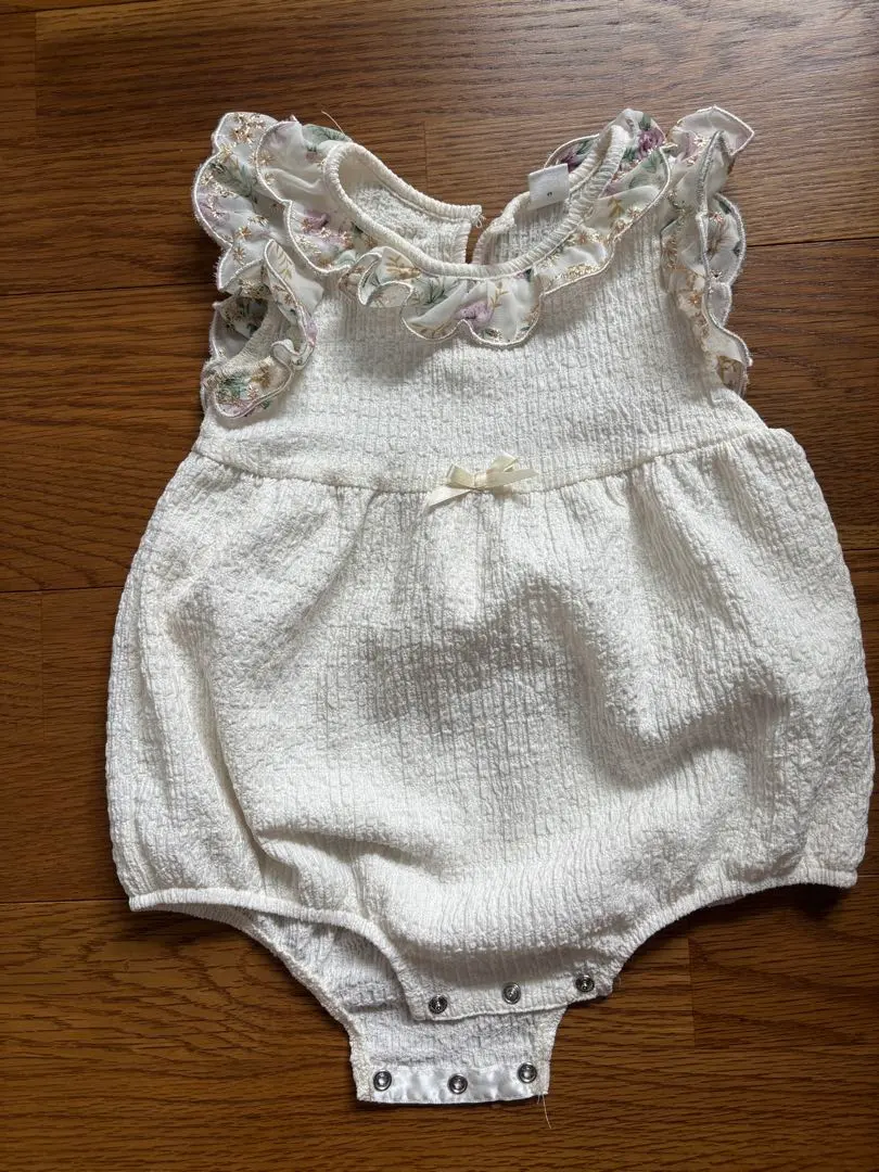 Thumbnail of SHEIN White Romper with Ruffles 12-18M