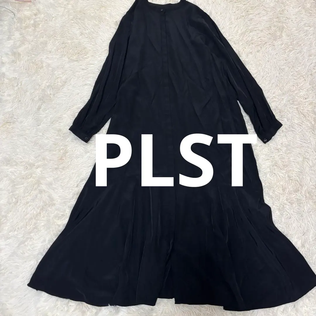 Thumbnail of PLST Long Dress, Hidden Button Shirt Dress, Band Collar