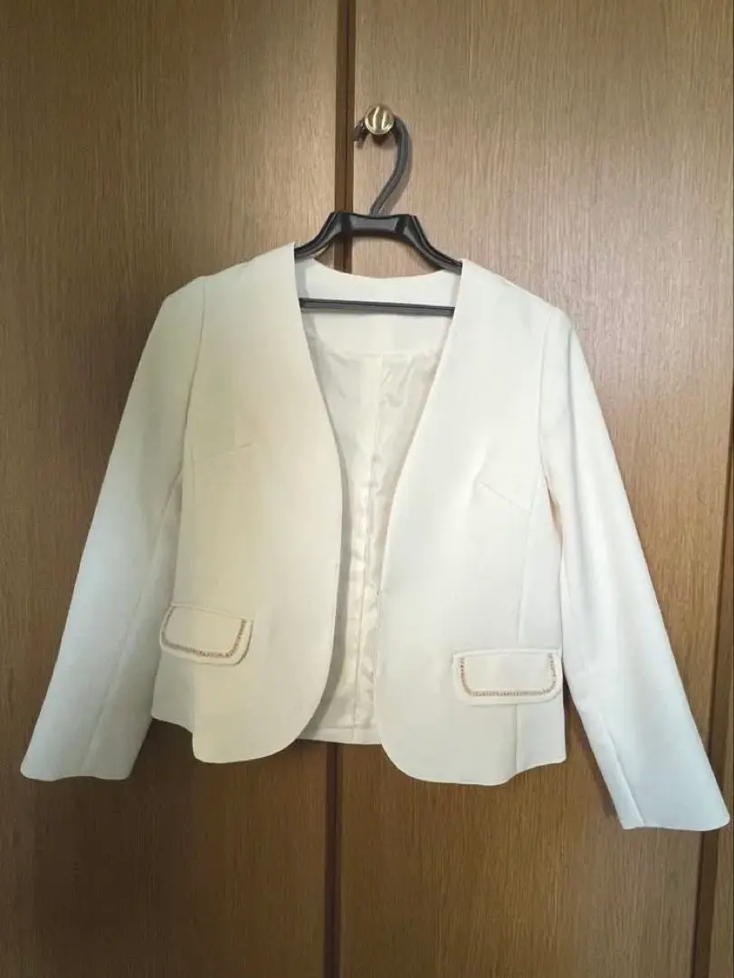 象牙色 無領外套 尺寸80 的縮圖