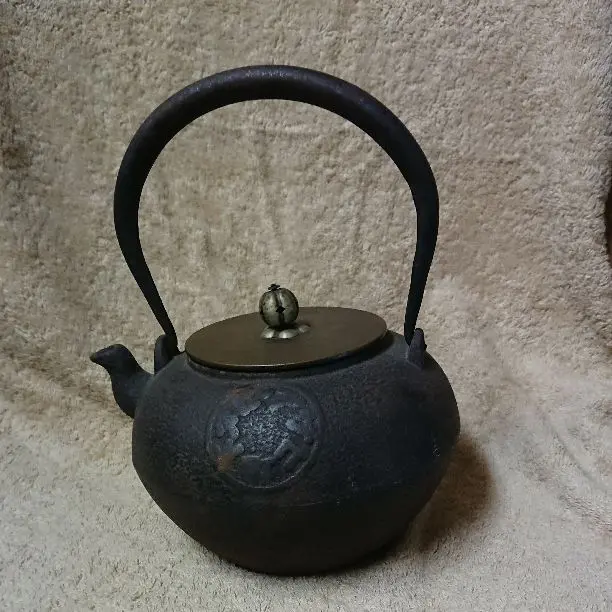 #龍文堂 #鉄瓶 #蜻蛉柄胴 #銀象嵌提手 #時代物造 #湯沸かし #鉄器 日本製 高岡鉄器 高岡鉄瓶 直火対応 龍文堂写 富士山水図銀象嵌