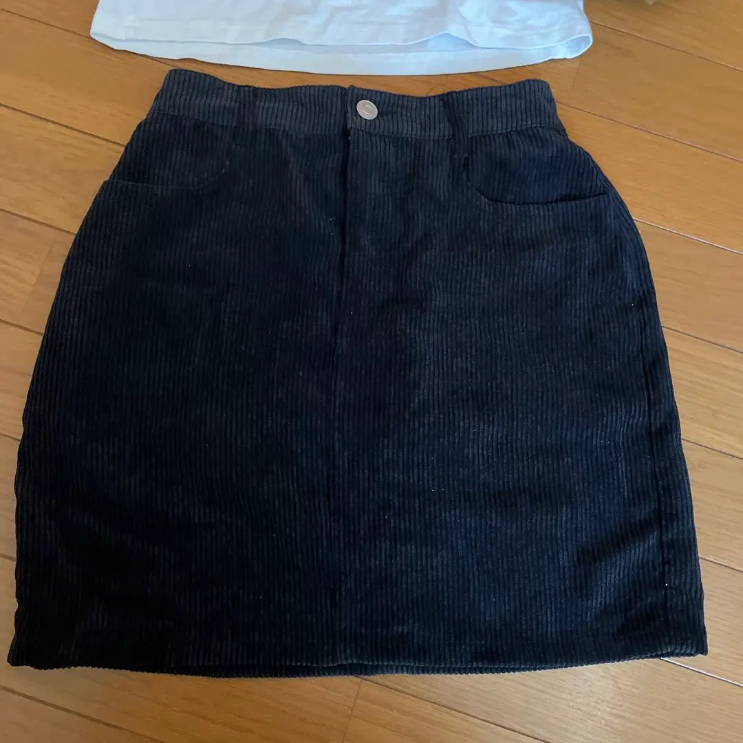 Thumbnail of WEGO, Excellent Condition, Skirt, Corduroy, Black