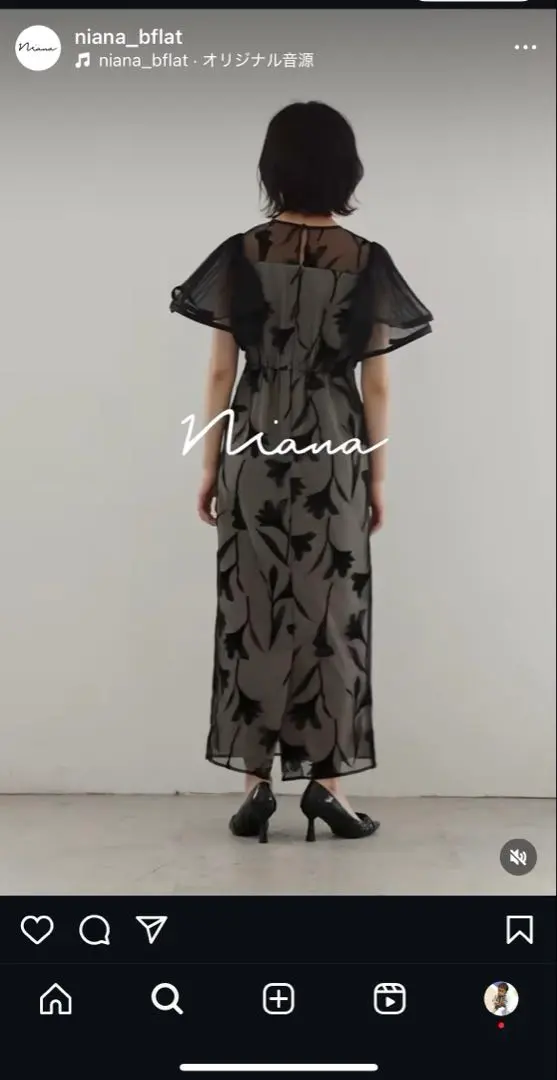 ういこ niana、リルアー サーキュラースリーブフラワードレス niana ドレス サーキュラースリーブフラワードレス 花柄 結婚式