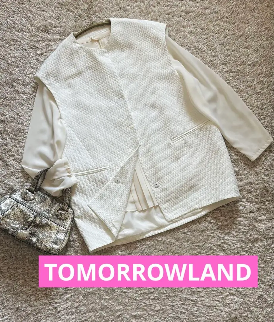 最終SALE★TOMORROWLAND 白 ピンドットマトラッセ コクーンジレ ピンドットマトラッセ コクーンジレ｜トゥモローランド 公式通販