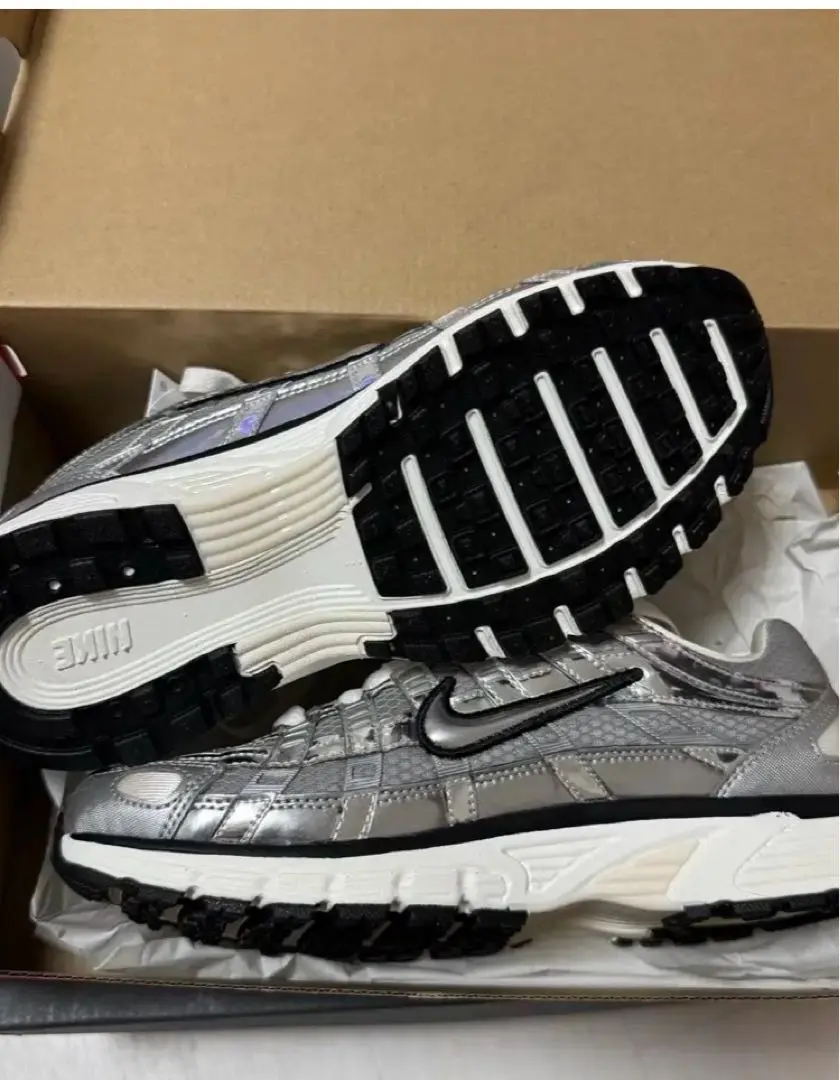 靴 NIKE P6000 25.5 NIKE p-6000 シルバーレアスニーカー25.5cm