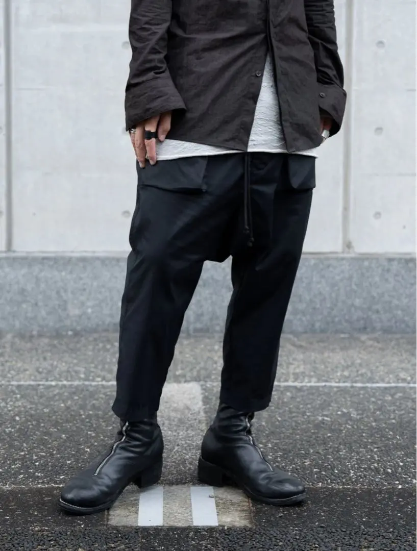Taupe Sarrouel Trousers pry シュウト サルエルパンツ D.HYGEN - Wool Non-Ply Yarn Sarrouel Jogger Pants
