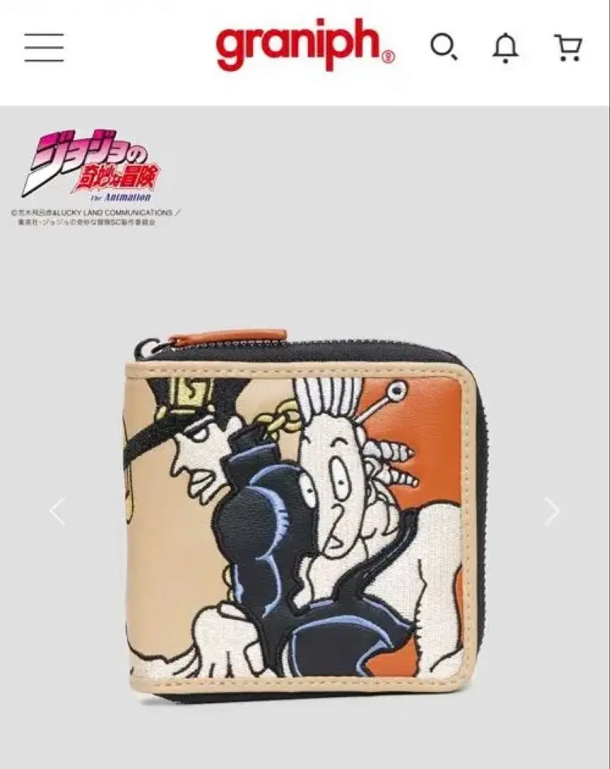 ジョジョの奇妙な冒険 オインゴボインゴ兄弟 新品未使用グラニフ　財布 オインゴ・ボインゴ兄弟｜ジップウォレット 男女兼用 新品