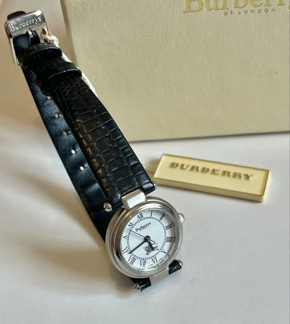 稼働 バーバリー 腕時計 クオーツ レディース シルバー 白文字盤 11500L BURBERRY - 稼働 バーバリー 腕時計 クオーツ レディース