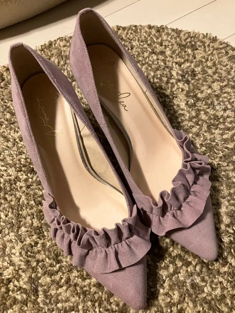 Thumbnail of Frilly lavender high heels