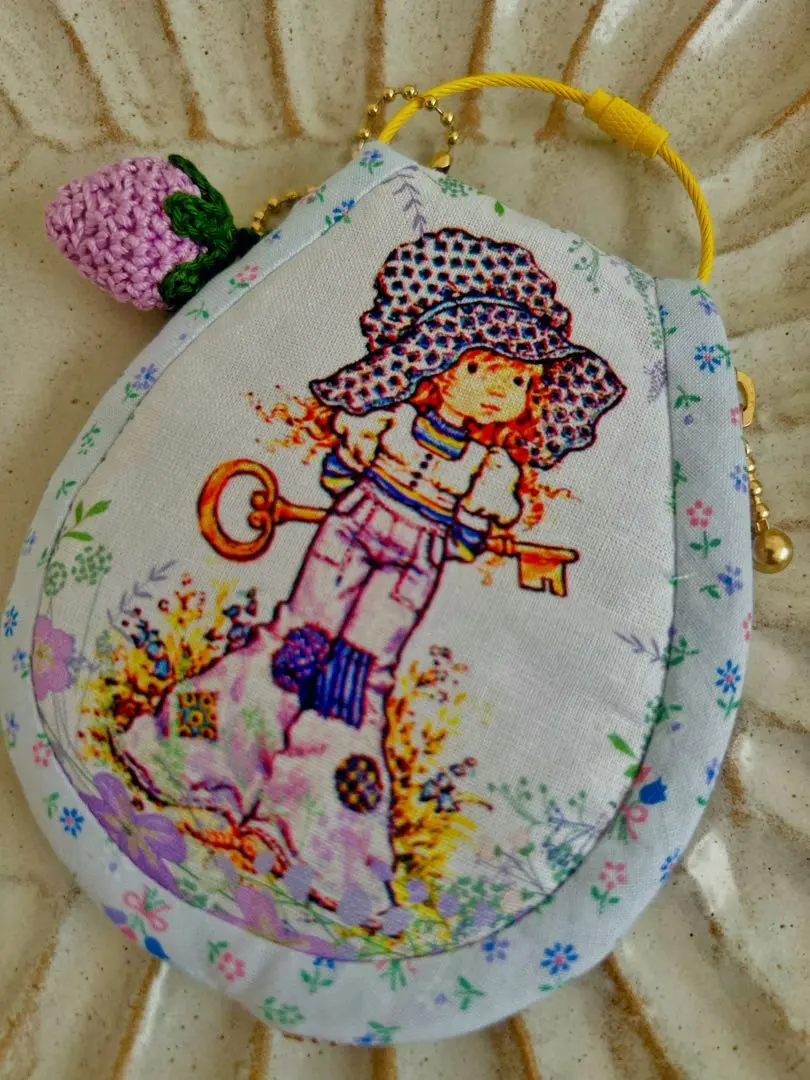 Thumbnail of Handmade key ring pouch, girl