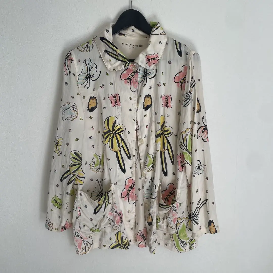 タグ付tsumori chisato りんご柄　絹 シルク　パジャマ　セット3点 タグ付tsumori chisato りんご柄 絹 シルク パジャマ セット3点