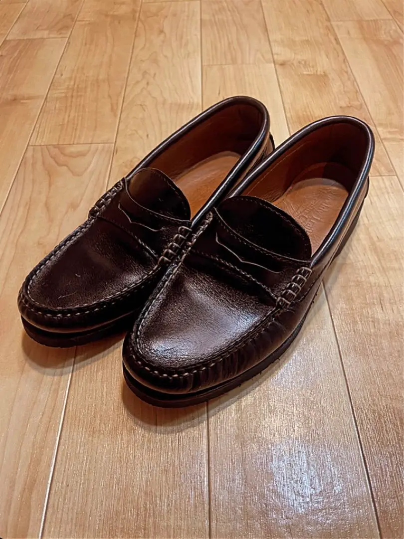 クオーディー トレイル モカシン サイズ9.5 ブラウン レザーシューズ QUODDY TRAIL MOCCASIN BLUCHER MOCCASIN - Made in USA BLACK