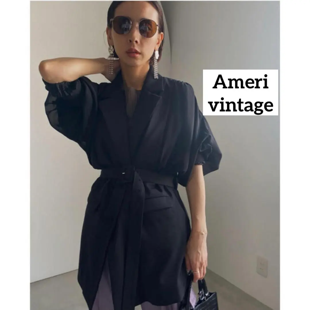 Thumbnail of Ameri VINTAGE SHEER DOLMAN JACKET BLACK