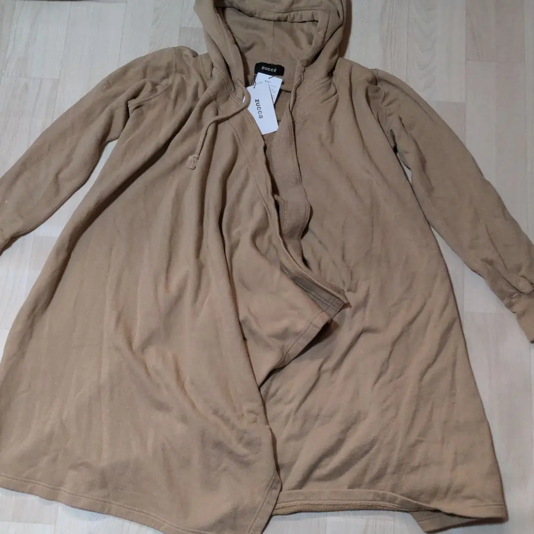 zucca ベージュ モッズコート M ZUCCa - ズッカ zucca フード ベージュ ナイロンリップ ロング