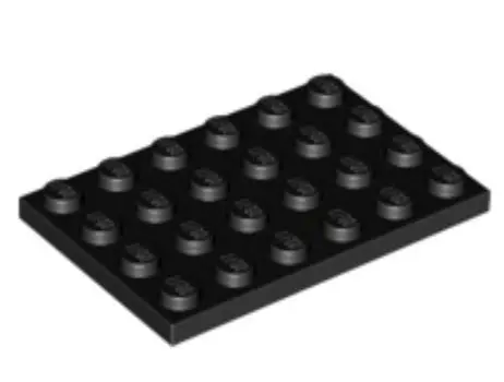 Thumbnail of LEGO 3032 Plate 4x6 Black - 30 pieces