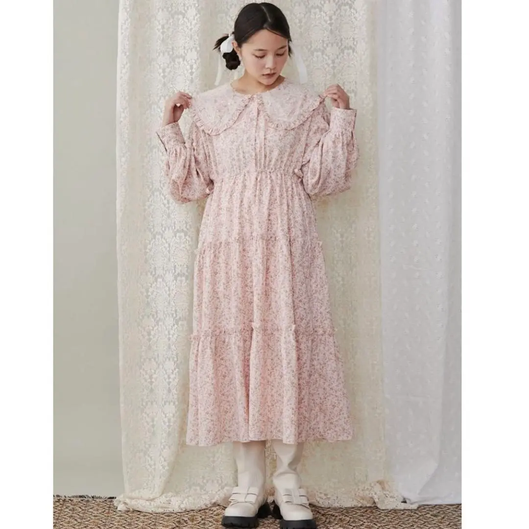 Thumbnail of merry jenny floral lace collar dress
