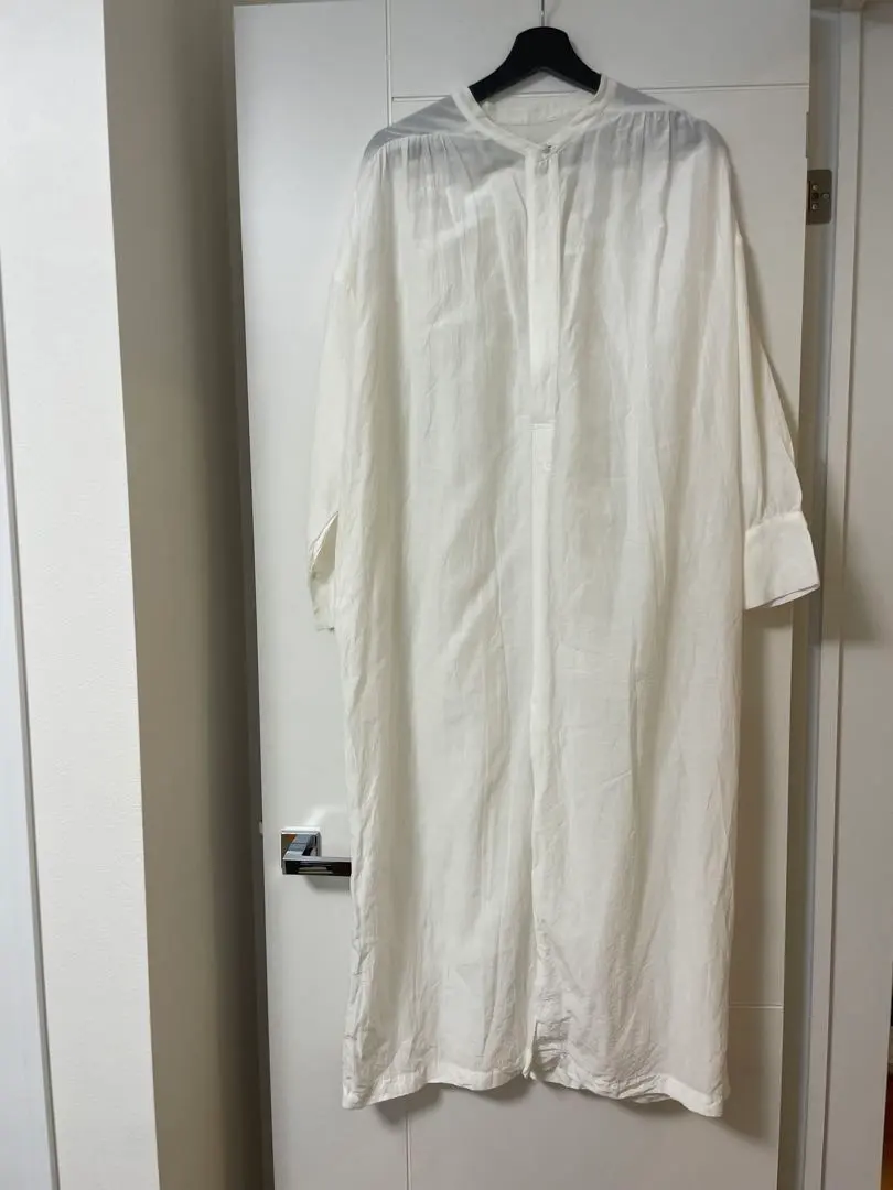 Thumbnail of iki Long Shirt Dress, Long Sleeve, Slit, Simple, Modern, White