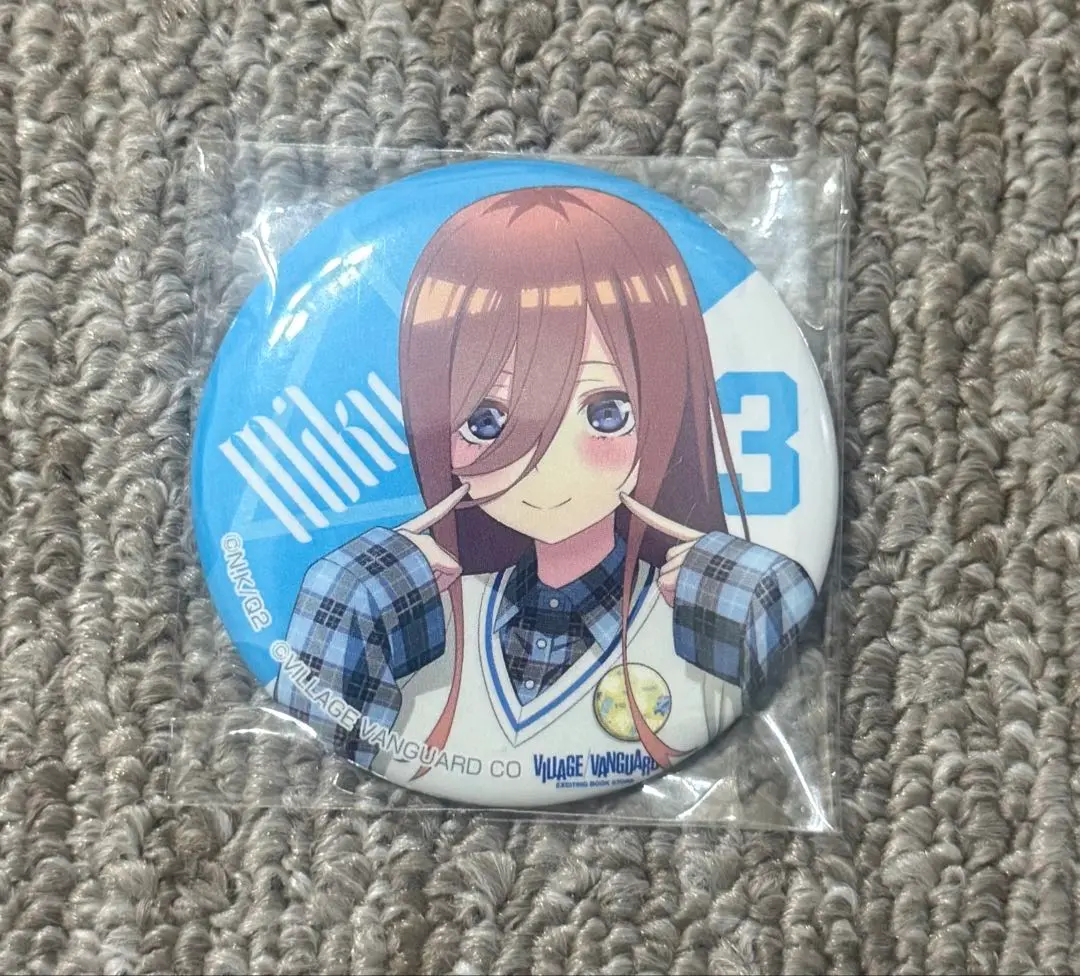 超希少 五等分の花嫁　ヴィレッジヴァンガード　缶バッジ　三玖 五等分の花嫁 中野三玖 ヴィレッジヴァンガード ヴィレヴァン 缶