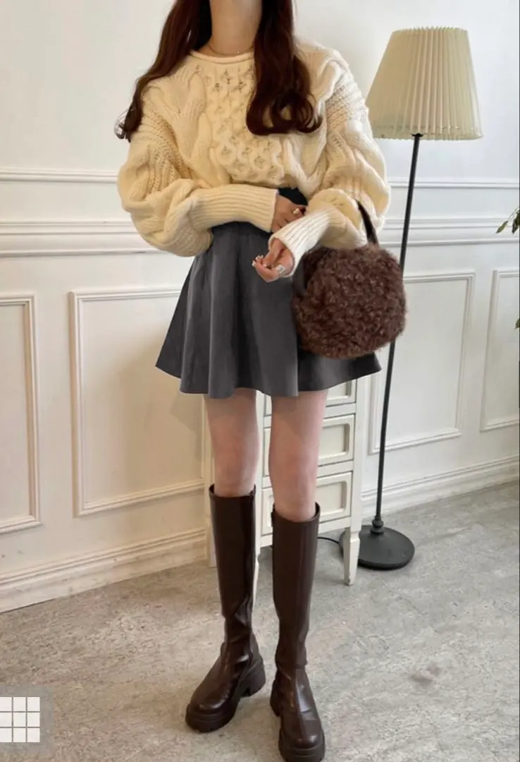 Thumbnail of Flare mini skirt with lining and inner shorts