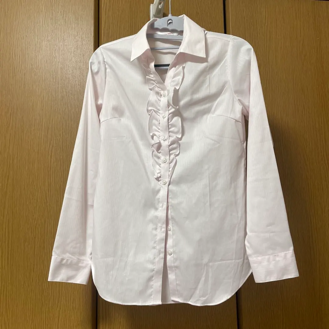 女襯衫 荷葉邊 粉紅色 洋服青山 7號 入學典禮 的縮圖