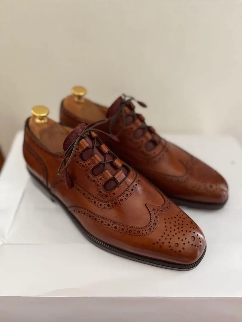 TANINO CRISCI ブラウン ドレスシューズ TANINO CRISCI】タニノクリスチー 外羽根 キャップトゥ カーフ