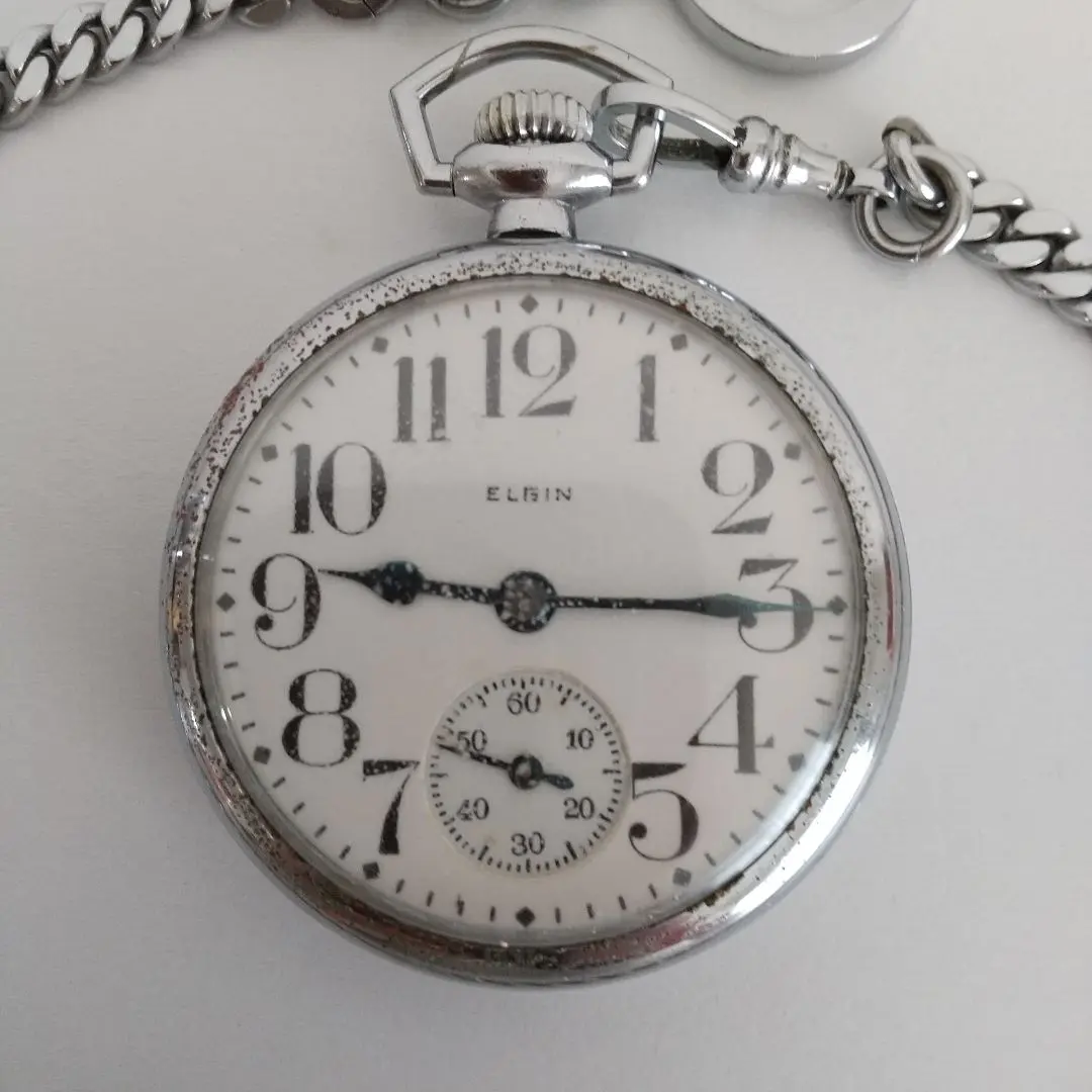 エルジン ELGIN 汽車　シルバー文字盤 懐中時計 sv925 ジャンク 2025年最新】elgin 懐中時計の人気アイテム - メルカリ
