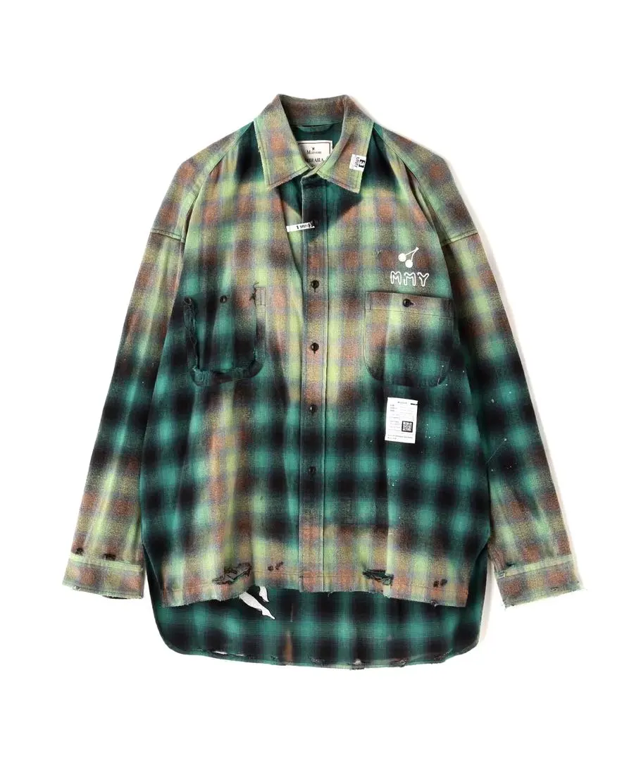 即完売　Maison Mihara Yasuhiro フード　ネルシャツ　XL 即完売 Maison Mihara Yasuhiro フード ネルシャツ XL Maison