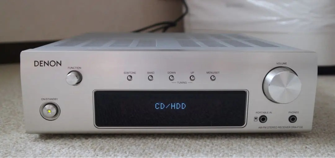 DENON　DCD-F102  DRA-F102 セット（ジャンク） DENON Amplifier DRA-F102 ,CD player DCD-F102 ,Remote control