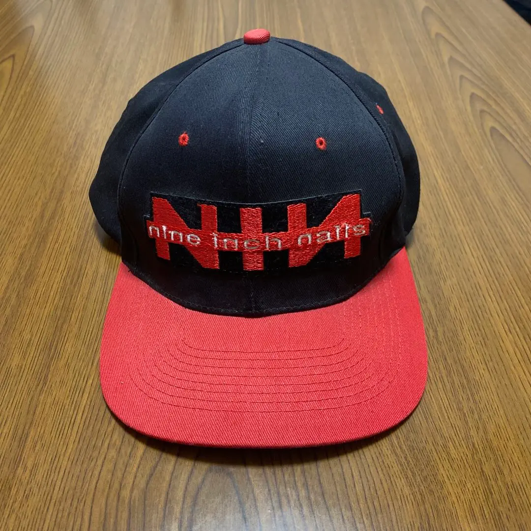 90s ナインインチネイルズ キャップ 90s NINE INCH NAILS Logo 6 Panel Cap 黒 ナインインチネイルズ