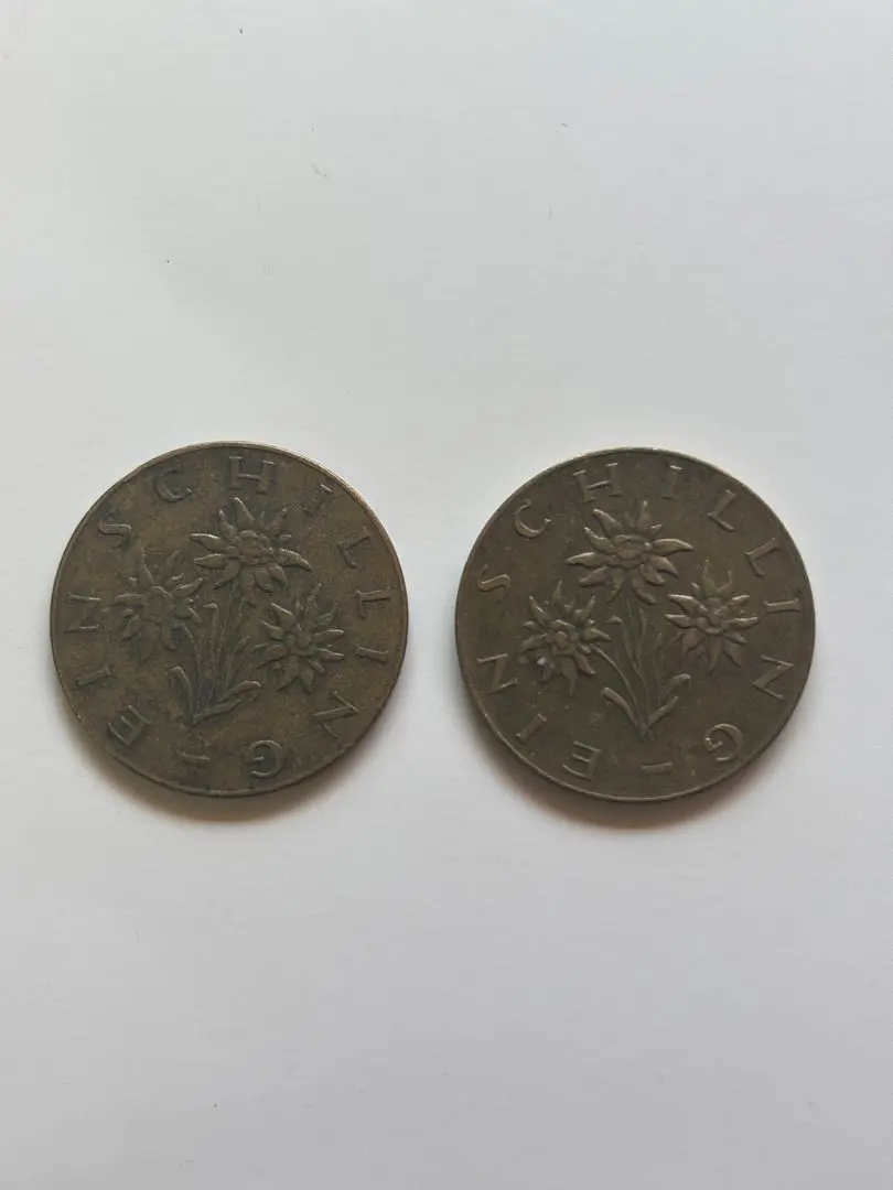 オーストリア　1シリング　250枚　硬貨　古銭　まとめ 希少品セール】 オーストリア 1シリング硬貨 1977年〜1986年 各1