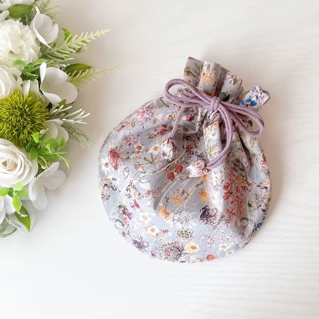 Thumbnail of Handmade* Liberty Wild Flowers Round Drawstring Pouch