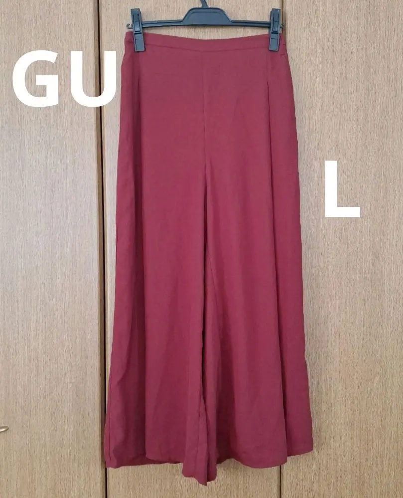 Thumbnail of GU☆Wide Pants, L size, Bottoms, Red-系, Pants