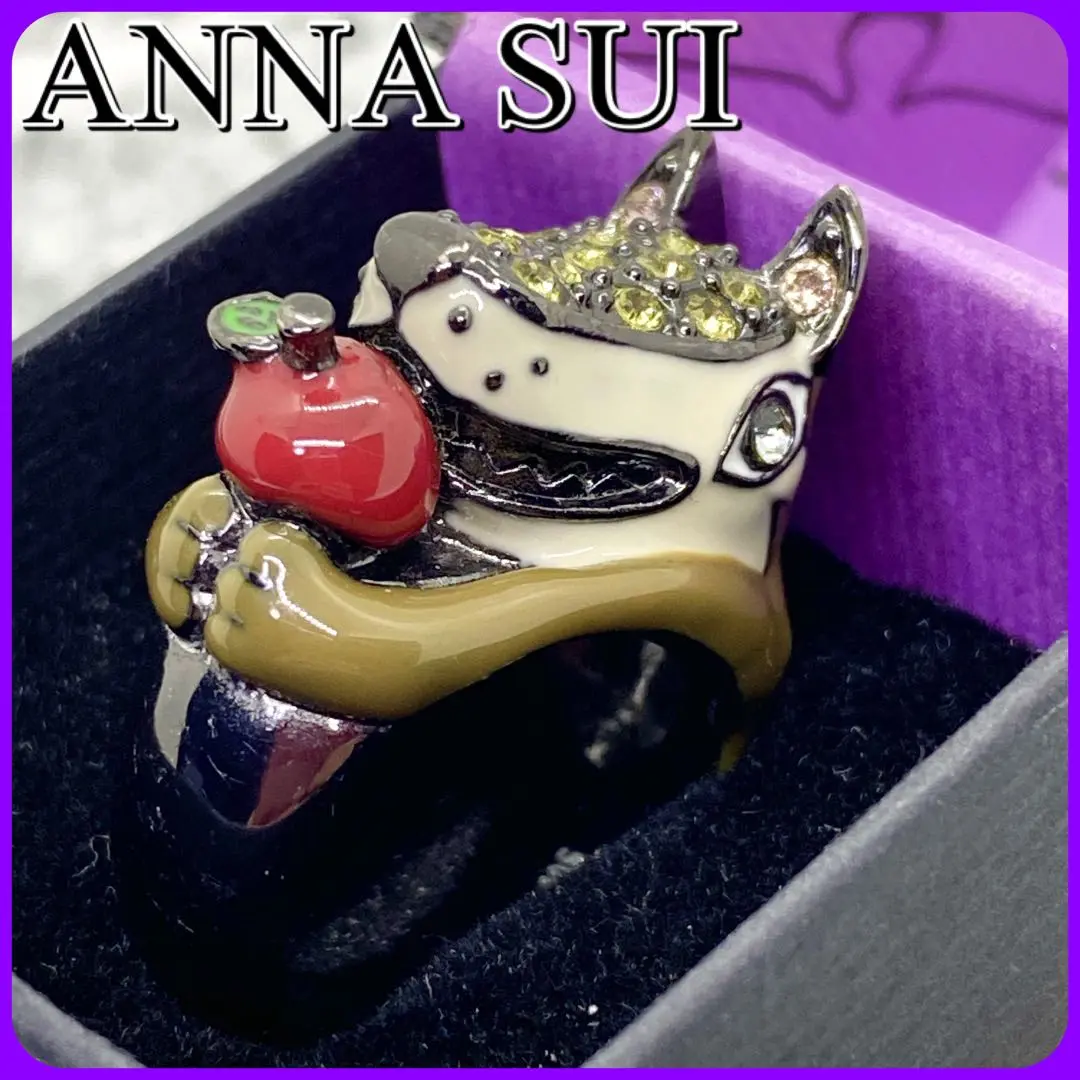 【美品】ANNA SUI オオカミとりんご リング ♠️狼 りんご 赤ずきん 2025年最新】アナスイオオカミとりんごの人気アイテム - メルカリ