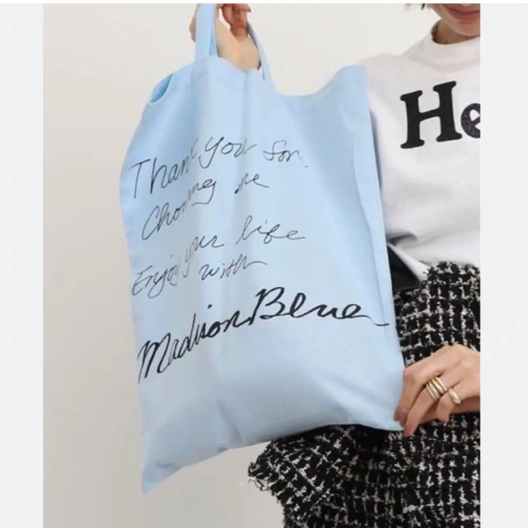 マディソンブルー madison blue トートバッグ　かごバッグ　刺繍ロゴ 2025年最新】MADISON BLUE エコバッグの人気アイテム - メルカリ