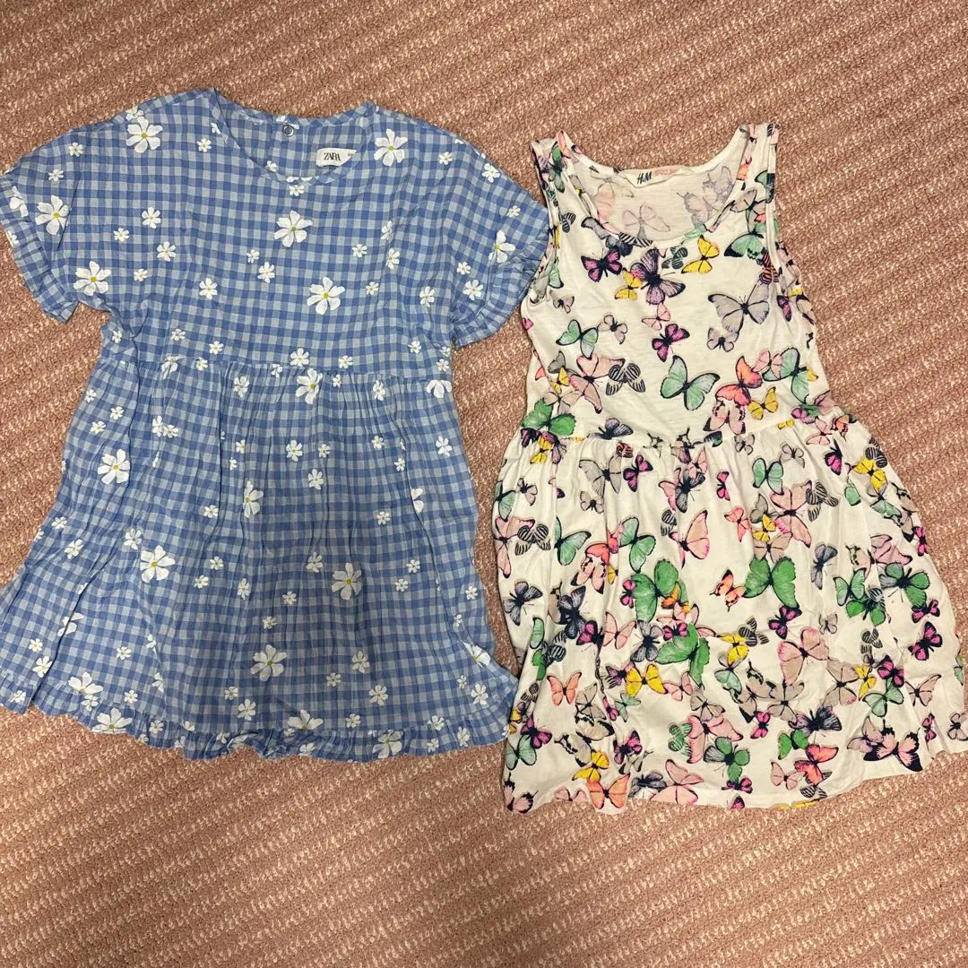 Thumbnail of ZARA short-sleeved dress, H&M sleeveless dress, 110cm