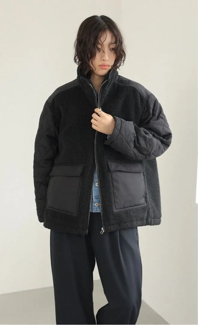 【新品】LEPSIMスタンドボアキルトジャケット アイボリー LEPSIM｜スタンドボアキルトジャケット | Rakuten Fashion(楽天