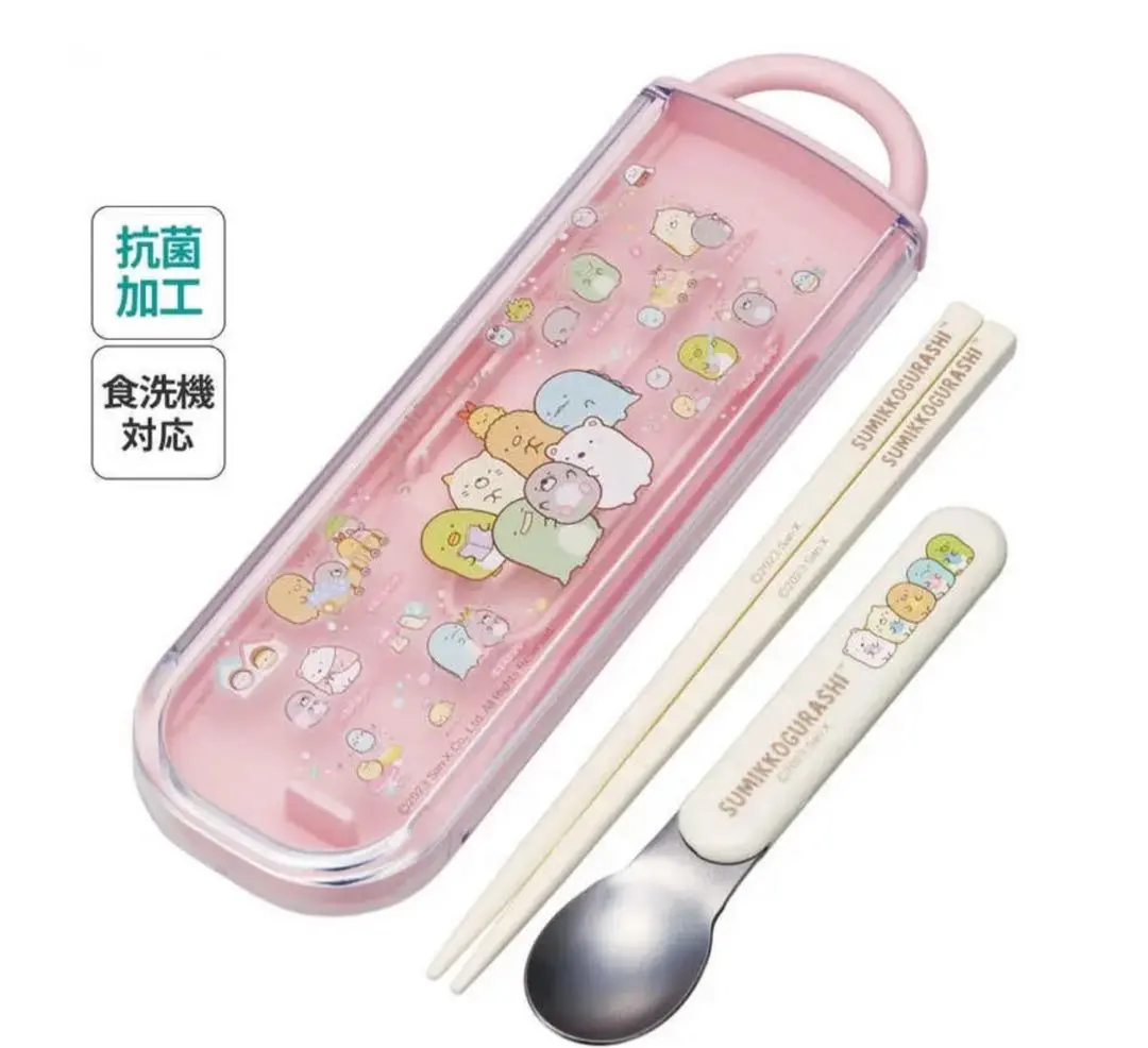 Thumbnail of New Sumikko Gurashi Spoon, Chopsticks, and Case Set, Dishwasher Safe